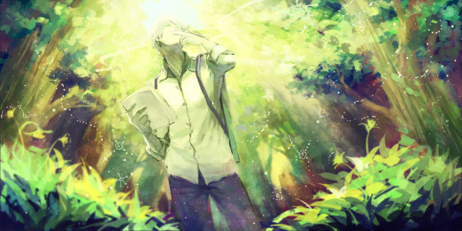 Обои картинки фото аниме, mushishi, ginko