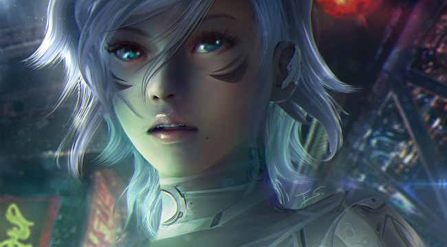 Обои картинки фото фэнтези, девушки, взгляд, лицо, девушка