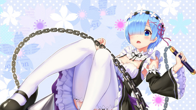 Обои картинки фото аниме, re,  zero kara hajimeru isekai seikatsu, взгляд, девушка, фон