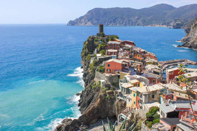 Обои картинки фото vernazza - cinque terre , italy, города, - панорамы, поселок, побережье
