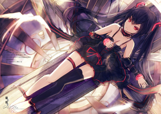 Обои картинки фото аниме, vocaloid, девушка, взгляд, фон