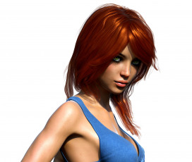 Картинка 3д+графика люди+ people взгляд фон девушка