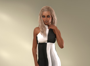 Картинка 3д+графика люди+ people девушка взгляд фон