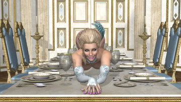 Картинка 3д+графика люди+ people девушка взгляд фон