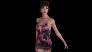 Картинка 3д+графика люди+ people девушка взгляд фон