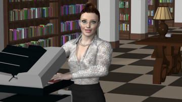 Картинка 3д+графика люди+ people фон взгляд девушка