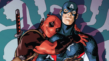 Картинка рисованное комиксы парни дедпул