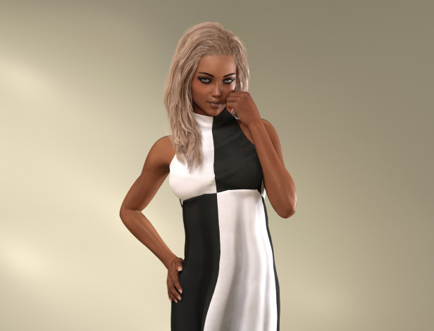 Обои картинки фото 3д графика, люди , people, девушка, взгляд, фон