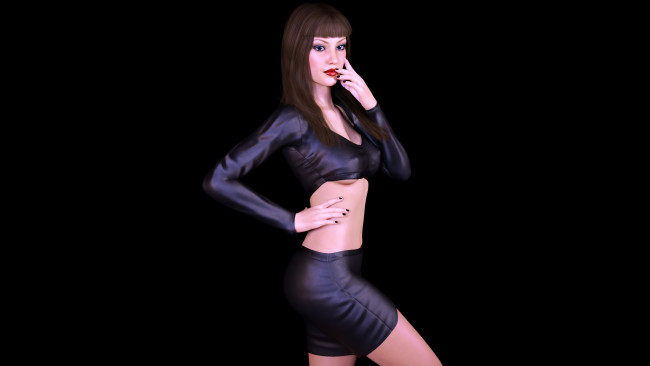 Обои картинки фото 3д графика, люди , people, девушка, взгляд, фон