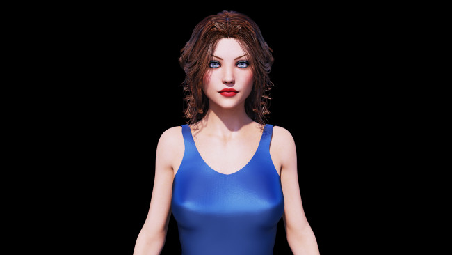 Обои картинки фото 3д графика, люди , people, девушка, взгляд, фон