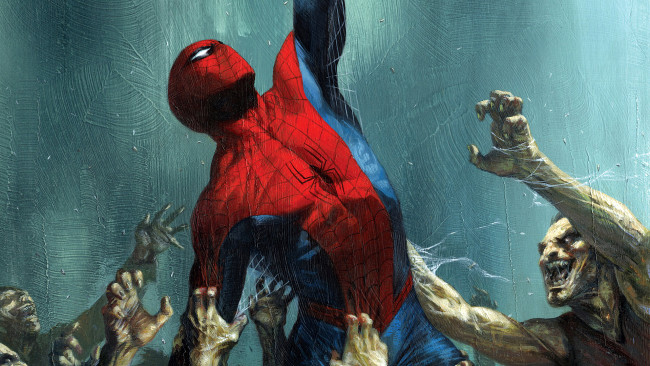 Обои картинки фото рисованное, комиксы, человек, паук