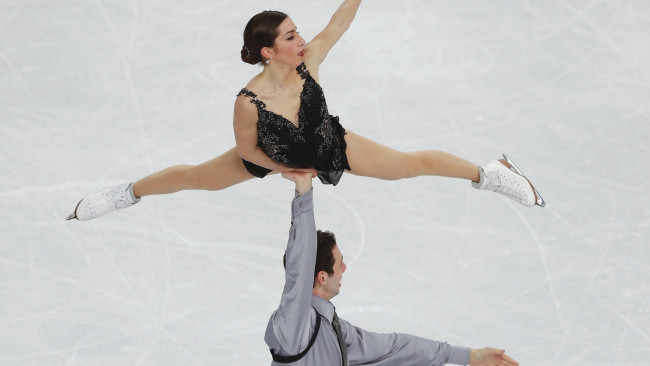 Обои картинки фото спорт, фигурное катание, девушка, парень, выступление