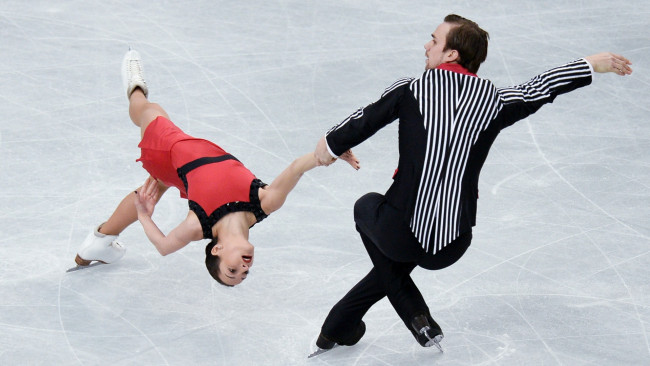 Обои картинки фото спорт, фигурное катание, выступление, парень, девушка