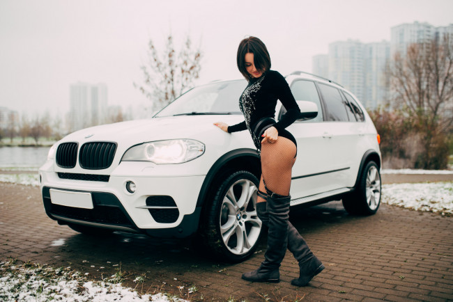 Обои картинки фото bmw girl, автомобили, -авто с девушками, girl, bmw