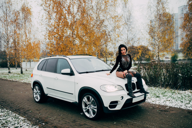 Обои картинки фото bmw girl, автомобили, -авто с девушками, girl, bmw