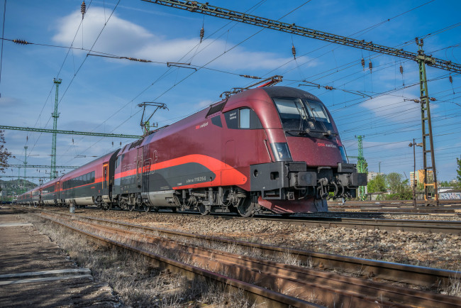 Обои картинки фото техника, электровозы, локомотив, состав