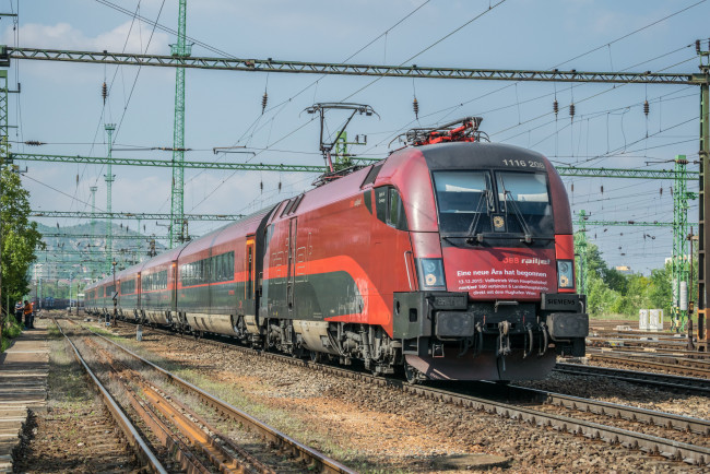 Обои картинки фото техника, электровозы, локомотив, состав