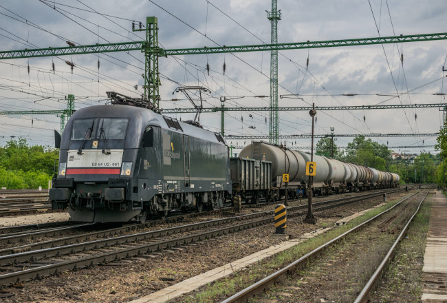 Обои картинки фото техника, электровозы, локомотив, состав