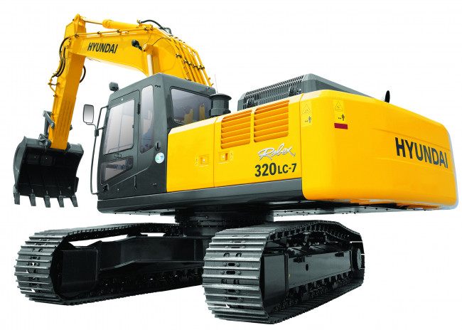 Обои картинки фото техника, экскаваторы, hyundai