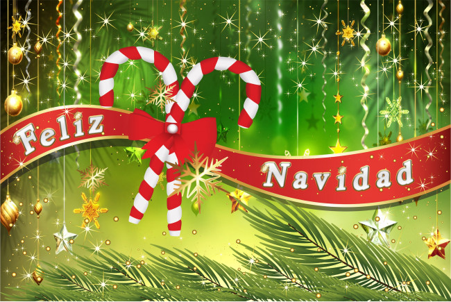 Обои картинки фото праздничные, векторная графика , новый год, конфеты, лента, бантик