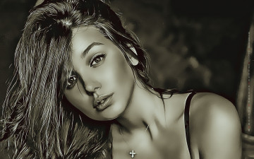 Картинка календари компьютерный+дизайн крест женщина calendar 2019 взгляд девушка