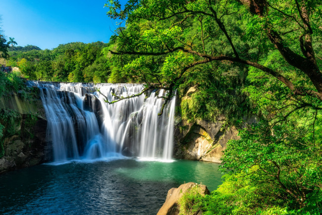 Обои картинки фото природа, водопады, простор