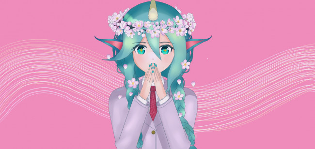 Обои картинки фото видео игры, league of legends, soraka, венок, костюм