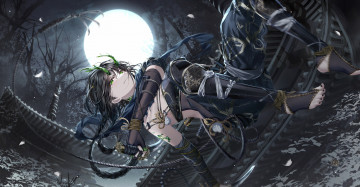 Картинка аниме оружие +техника +технологии девушка