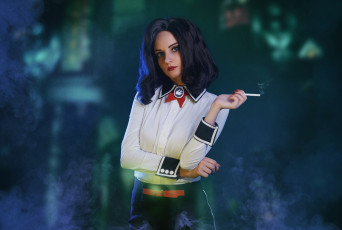 Картинка девушки kirdjava блузка юбка сигарета костюм образ