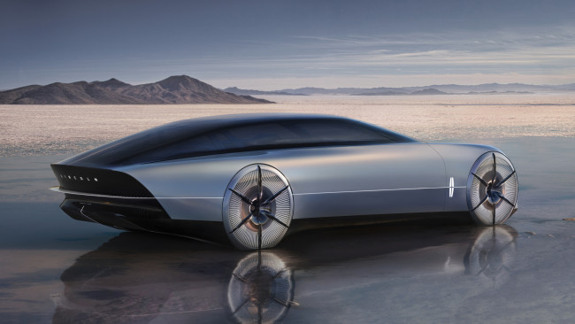 Обои картинки фото lincoln model l100 concept 2022, автомобили, lincoln, зима, model, l100, лед, озеро