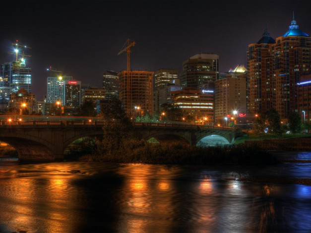 Обои картинки фото калгари, города, мосты