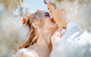 Картинка разное мужчина+женщина свадьба поцелуй любовь жених невеста