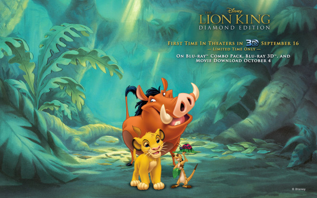 Обои картинки фото the, lion, king, 3d, мультфильмы, simba, симба, пумба, тимон, pumbaa, timon