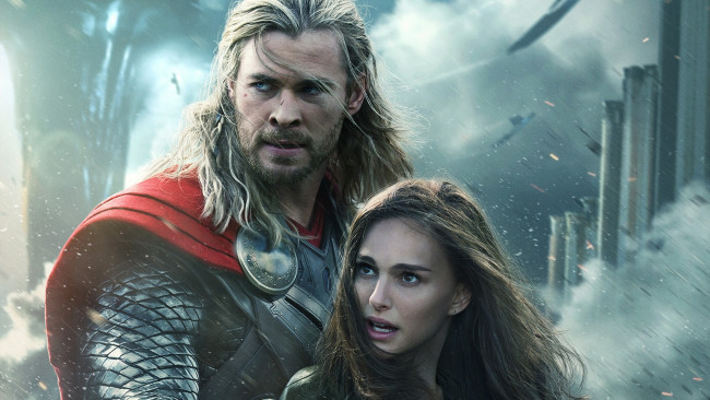 Обои картинки фото thor, the, dark, world, кино, фильмы, девушка, мужчина