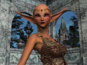 Картинка 3д+графика эльфы+ elves уши взгляд эльфийка