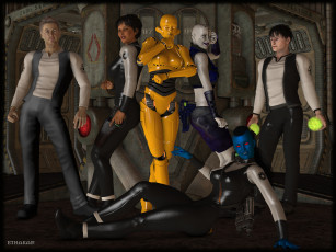 Картинка 3д+графика фантазия+ fantasy робот халки люди