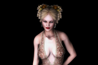 обоя emilysq, 3д графика, люди , people, фон, взгляд, девушка