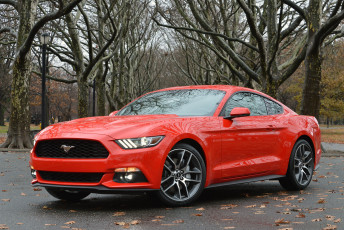 Картинка автомобили mustang красный coupe 2015г ford