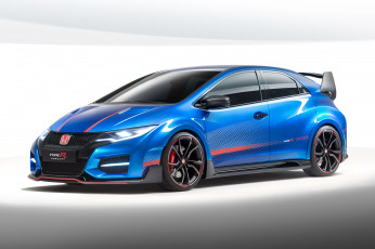 Картинка автомобили honda голубой 2014г concept ii type r civic