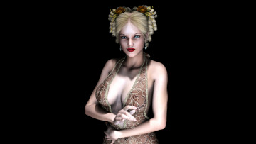 обоя emilysq, 3д графика, люди , people, взгляд, девушка, фон