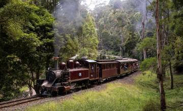Картинка техника паровозы паровоз рельсы дорога железная вагоны