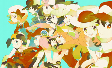 Картинка аниме pokemon парни покемон арт девушки