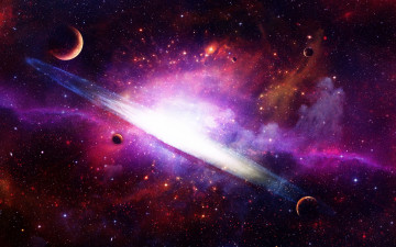 Картинка космос арт свет планеты