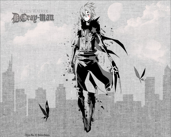 Обои картинки фото аниме,  gray-man, allen, walker, экзорцитст