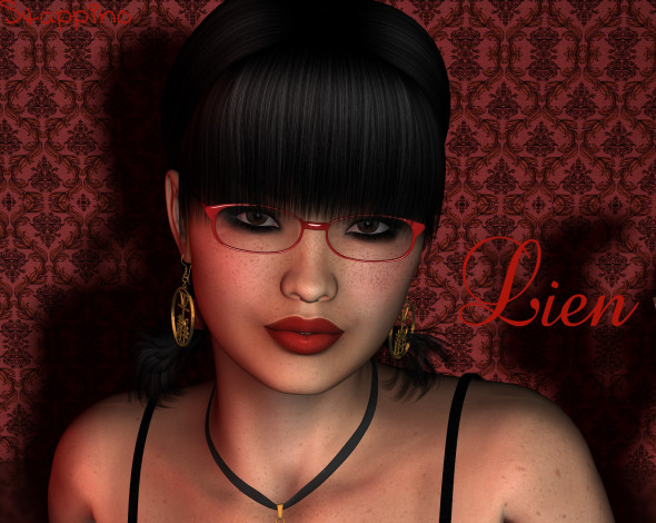 Обои картинки фото 3д графика, портрет , portraits, фон, взгляд, девушка