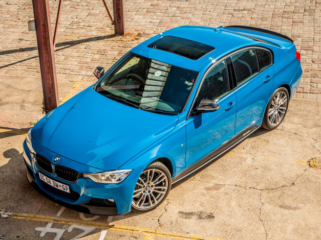 Обои картинки фото автомобили, bmw, 335i, m, performance, edition, f30, 2014г, синий