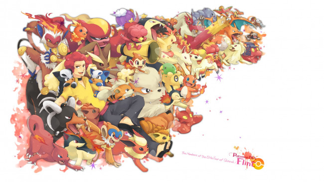 Обои картинки фото аниме, pokemon, улыбка, белый, фон, арт, парень, мастер, покемоны