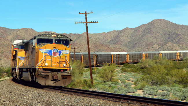 Обои картинки фото техника, поезда, рельсы, дорога, железная, состав, локомотив