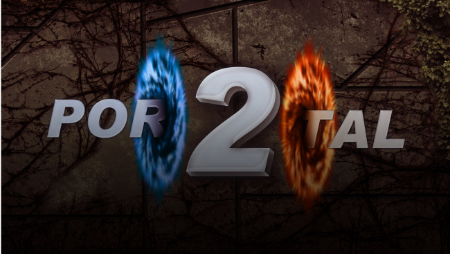 Обои картинки фото видео игры, portal 2, стена