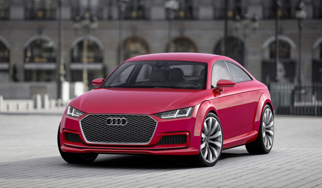 Обои картинки фото автомобили, audi, tt, красный, 2014г, sportback, concept